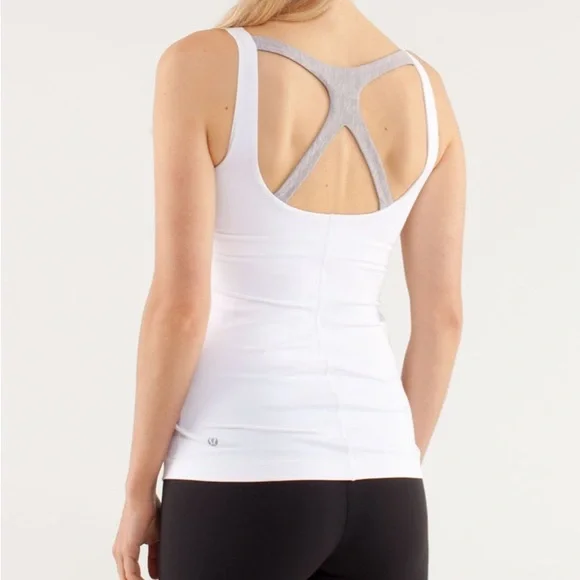 Lululemon Optimal Tank White / Metallic Silver - Picture 2 of 5